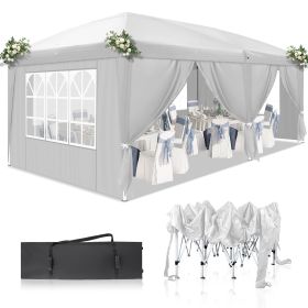 3 X 6M White 6 Sides, Home Folding Pergola Parking Shed Advertising Tent (Color: White)